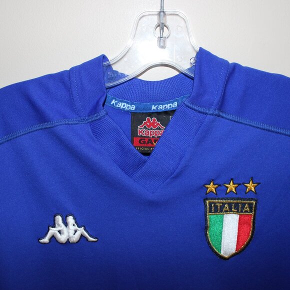 3/$118❤️vintage Kappa ITALY ITALIA 2000-02 home shirt kids Youth Large YL soccer - Picture 2 of 9